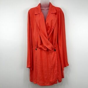 Free People Dress Womens XL Peach NWT Boho Wrap Office Career Event